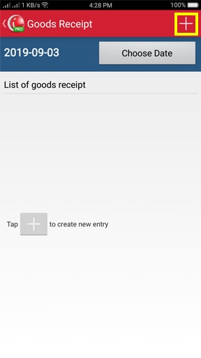 List Goods Receipt iREAP POS Pro