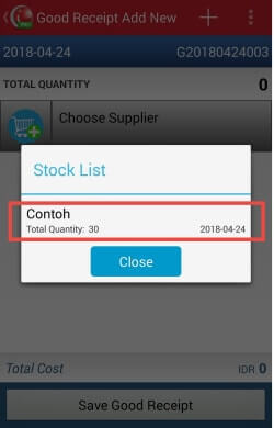 Stock List iREAP POS Pro