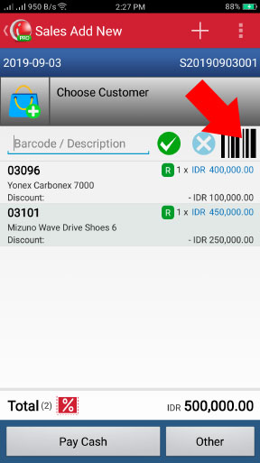 Using Barcode Scanner from Mobile Phone to Sales Transaction in Mobile Cashier iREAP POS