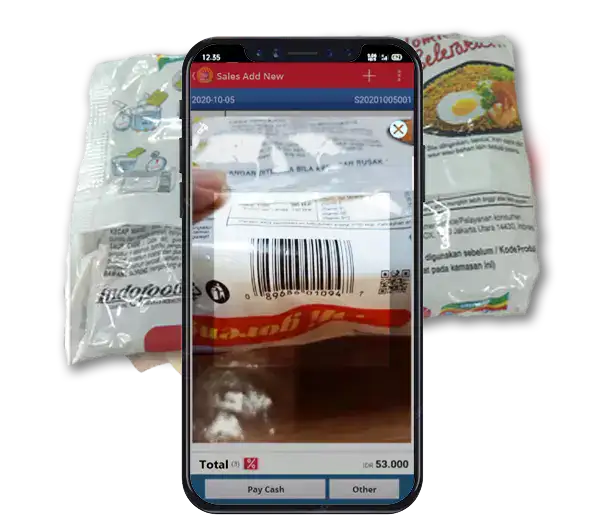 Aplikasi Kasir Toko Mendukung Barcode Scanner Dari Kamera Pada Perangkat Android