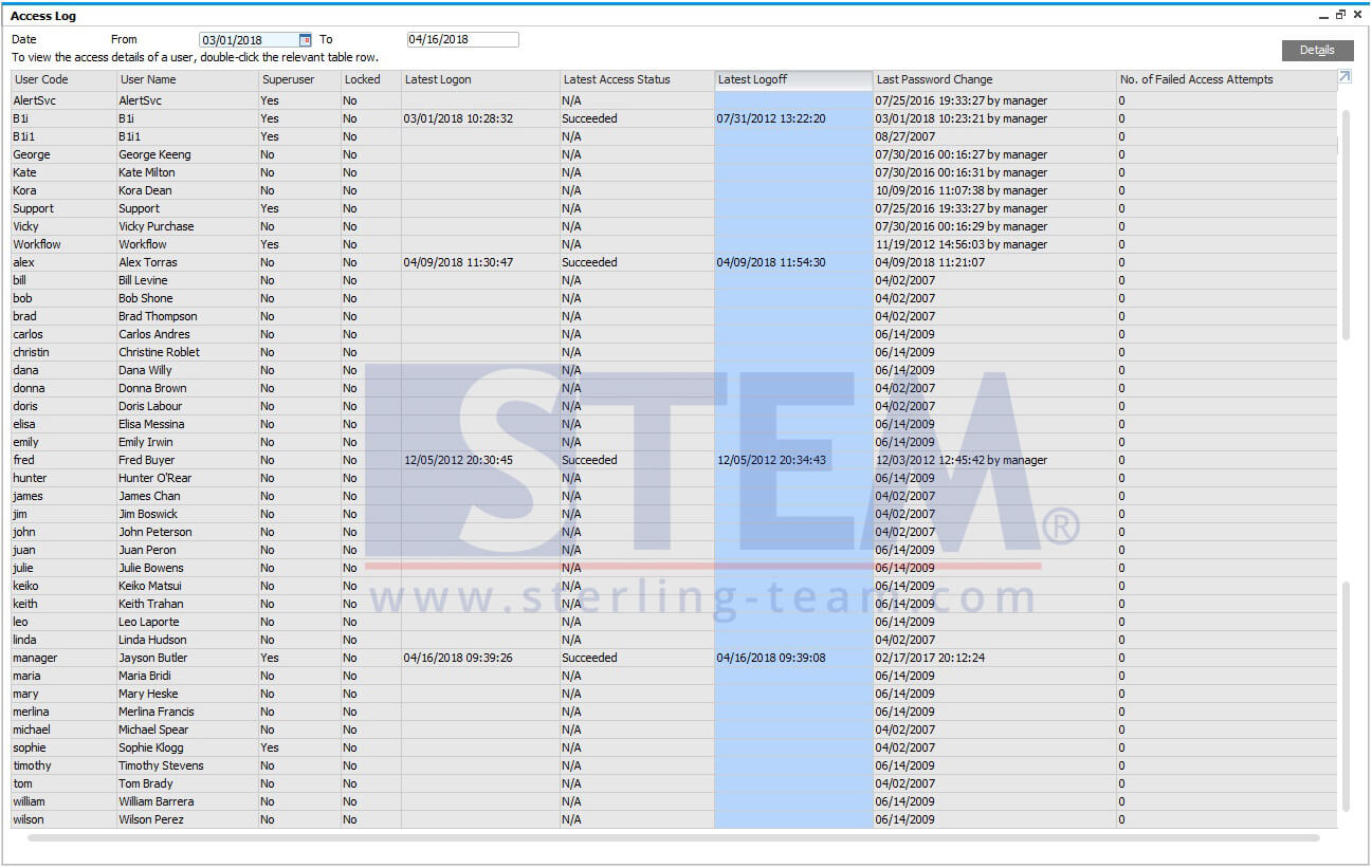 Monitoring Access Log & Change Log