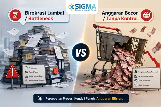 Masalah bottleneck operasional dan kebocoran kontrol pembelian ERP manual