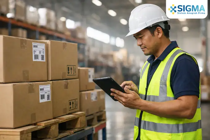 Alt Text: Integrasi Modul Pembelian dan Modul Inventory SAP Business One saat proses Goods Receipt PO.