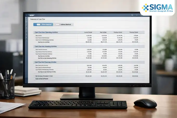 Visualisasi perbandingan kerumitan rekap cash flow manual di Excel vs otomatisasi laporan keuangan SAP Business One