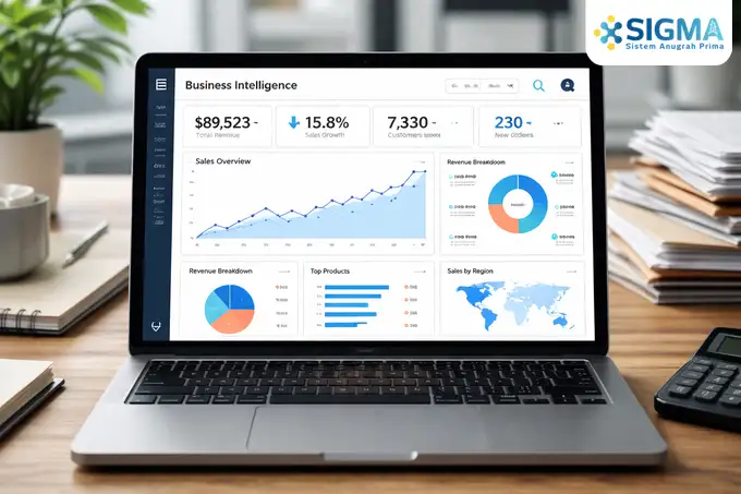 tampilan reporting business intelligence SAP Business One untuk laporan keuangan real-time