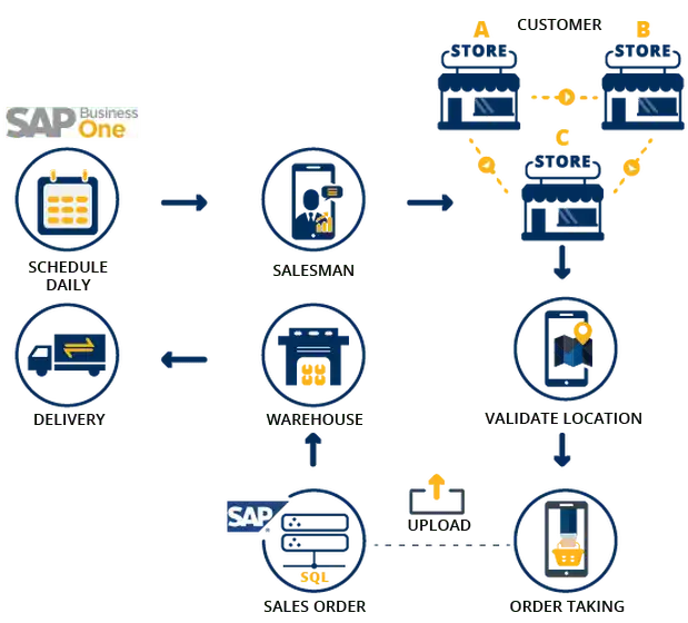 Mobile SAP Distribution Structure