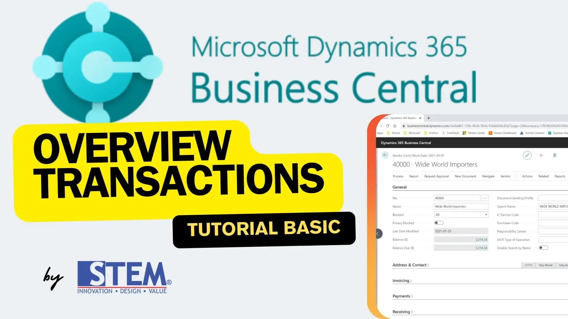 Overview of Transactions Microsoft Dynamics 365 Business Central