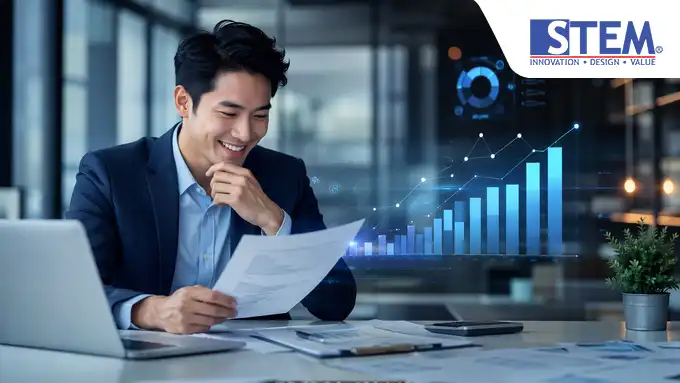 Ilustrasi otomatisasi perhitungan pajak di SAP Business One untuk konsistensi transaksi dan akurasi laporan keuangan.