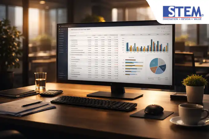 Example of a Cost Center Report in SAP Business One that displays operational expense details in real-time.