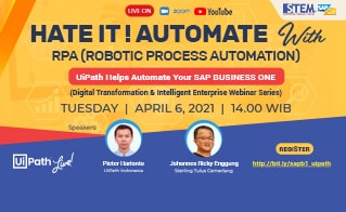Webinar RPA (Robotic Process Automation) Indonesia for SAP Business One 2021