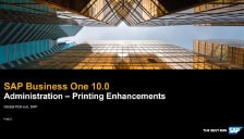 SAP Business One 10 - Administration - Printing Enhancements