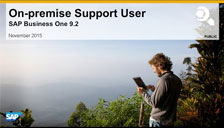 SAP B1 9.2 On Promise Support User