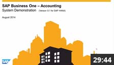 SAP Business One Accounting - System Demonstration