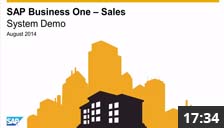 SAP B1 Sales - System Demonstration