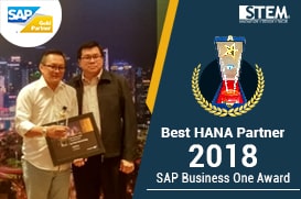STEM Best HANA Partner 2018 - Award SAP Business One STEM Best HANA Partner 2018 - Award SAP Business One